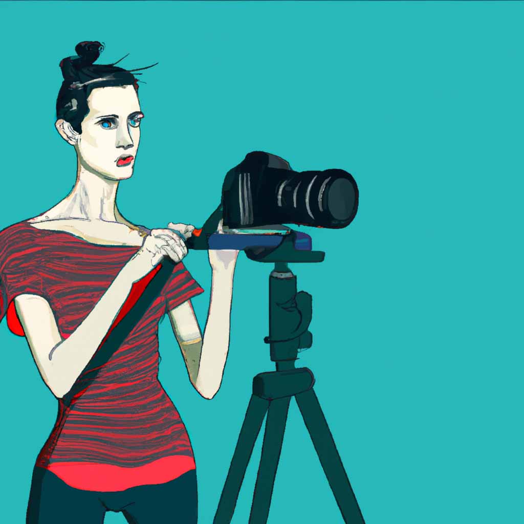 Wichtige Einstellungen bei der Vogelfotografie, werden auf dem Bild von der Frau gemacht