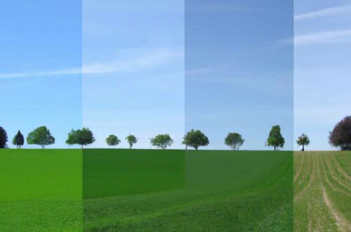Landschaft mit verschiedenen Kontrast und Helligkeitswerten, beeinflusst von Einstellungen an der Kamera - Blende, Histogramm, Verschlusszeit