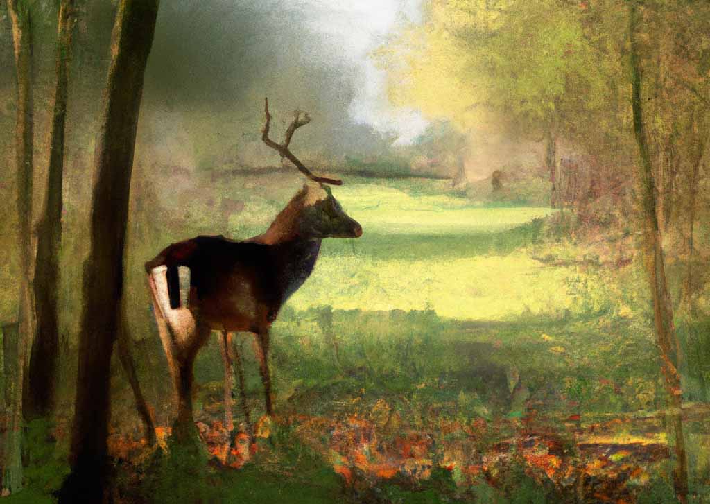 Wlidlife-Fotografie vor der eigenen Haustür, Hirsch im Wald